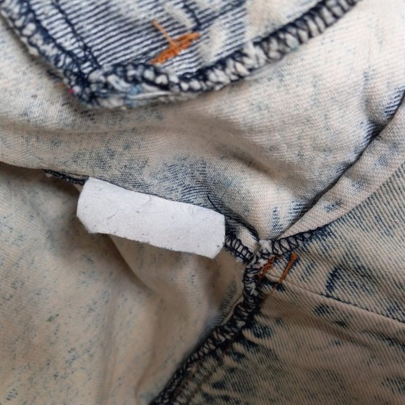 Vintage Fringe Denim Jacket Acid Wash Size L - Picture 7 of 16